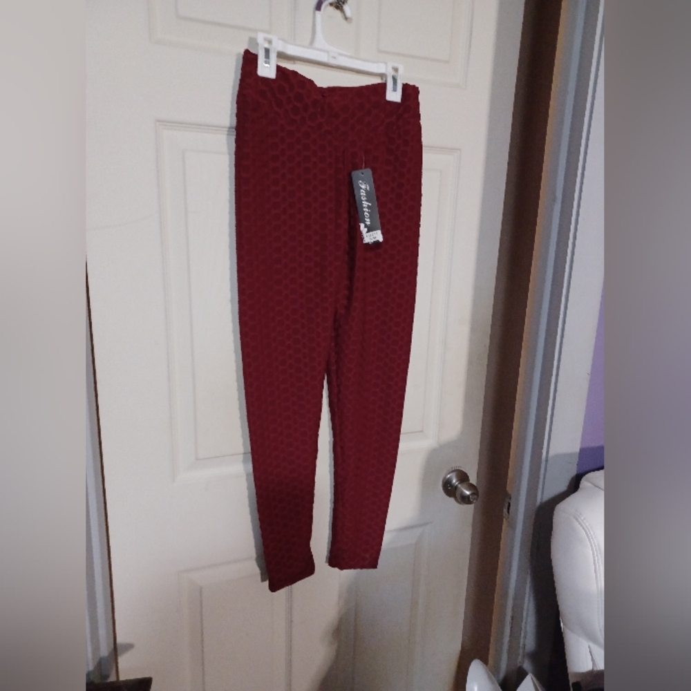 Fashion Bug Burgundy Patterned Leggings